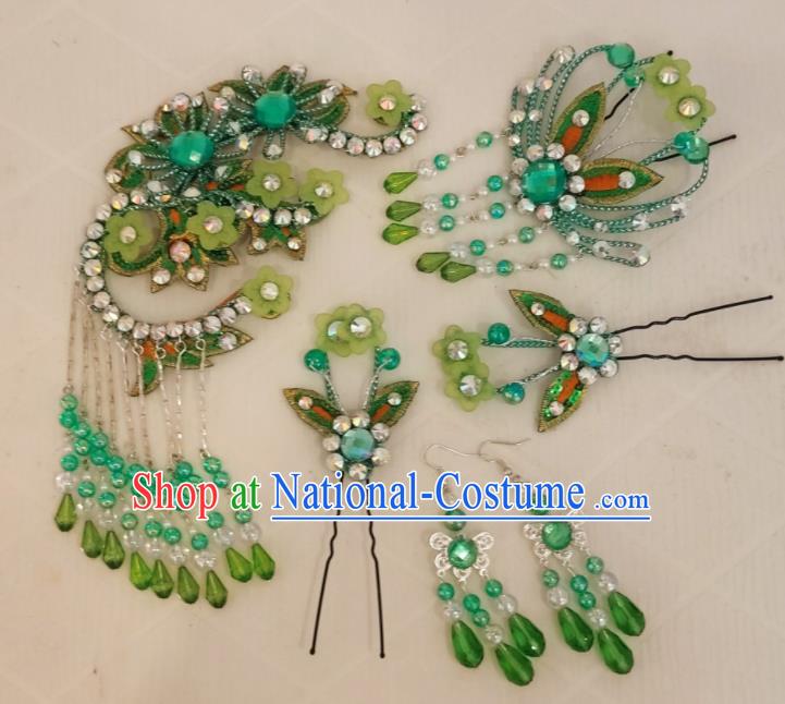 Chinese Traditional Opera Diva Headpieces Huangmei Opera Noble Lady Hairpins Beijing Opera Hair Accessories