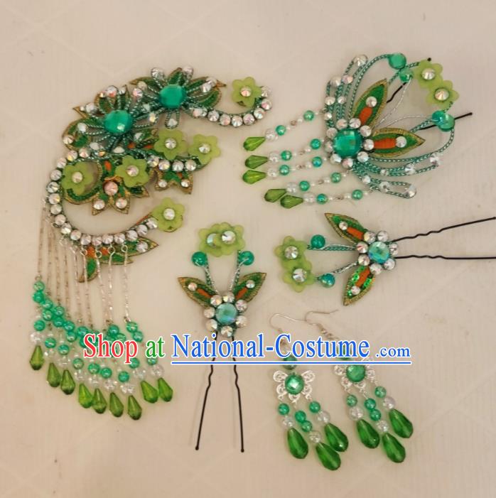 Chinese Traditional Opera Diva Headpieces Huangmei Opera Noble Lady Hairpins Beijing Opera Hair Accessories