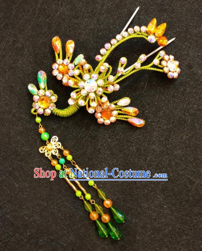 Chinese Huangmei Opera Noble Lady Phoenix Hairpin Beijing Opera Hair Accessories Traditional Opera Diva Headpiece