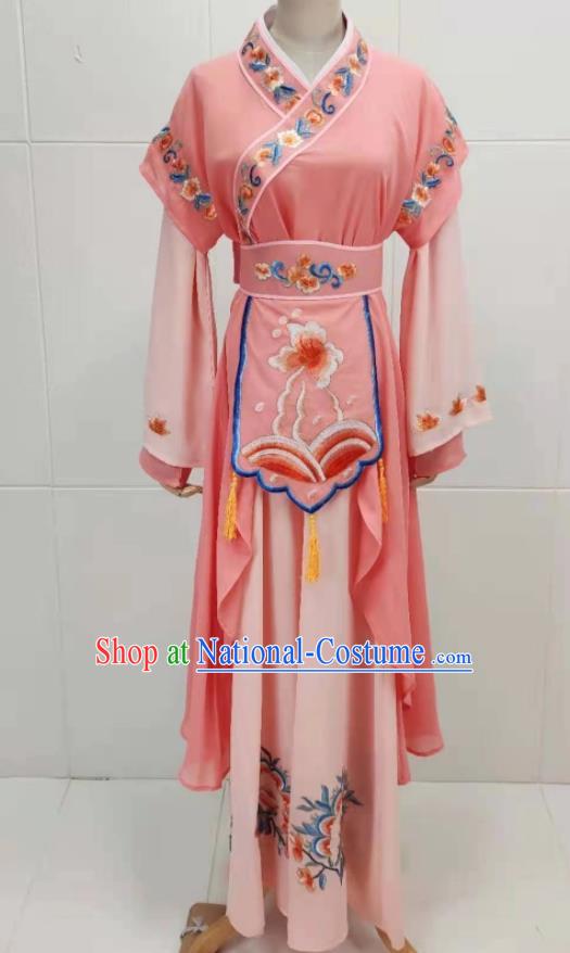 China Ancient Palace Lady Clothing Shaoxing Opera Actress Pink Dress Peking Opera Diva Costume