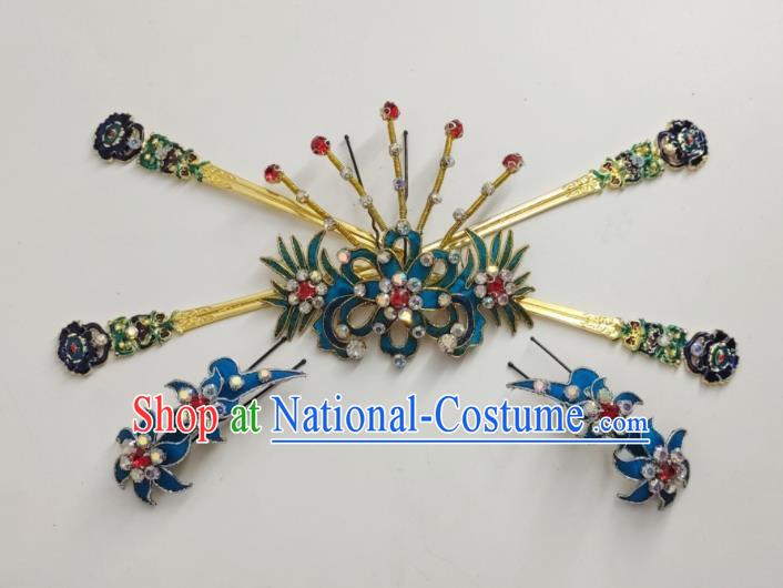 Chinese Traditional Opera Princess Hair Accessories Shaoxing Opera Empress Hairpins Beijing Opera Hua Tan Headpieces