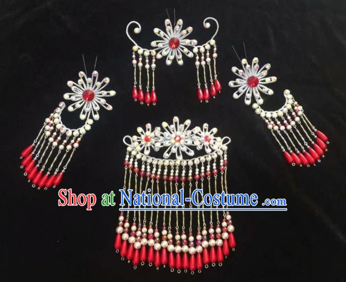 Chinese Traditional Opera Princess Hair Accessories Shaoxing Opera Actress Hairpins Beijing Opera Hua Tan Headpiece