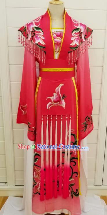 China Huangmei Opera Princess Red Dress Peking Opera Hua Tan Costume Ancient Beauty Clothing