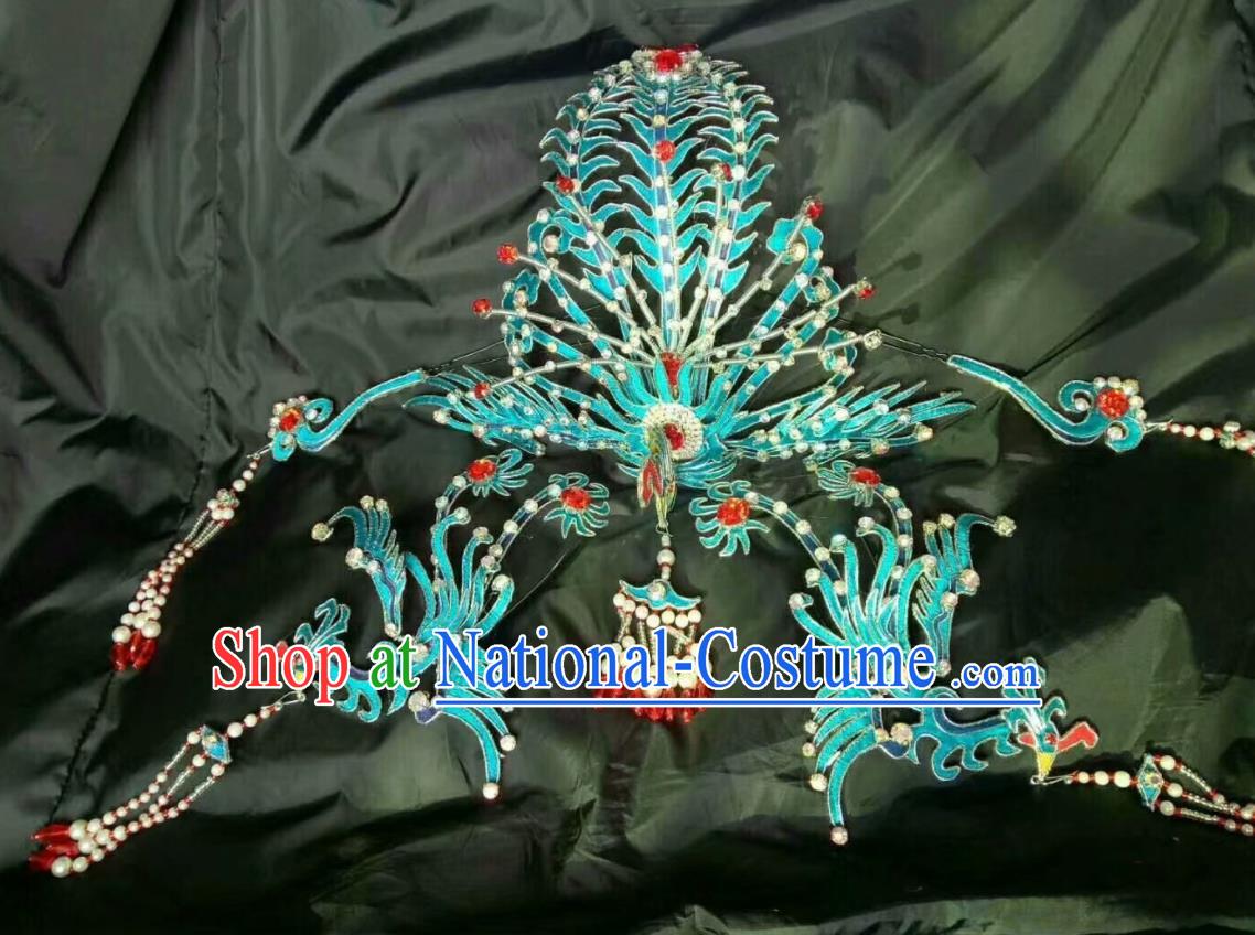 Chinese Shaoxing Opera Princess Headdress Beijing Opera Hua Tan Phoenix Hairpins Traditional Opera Hair Accessories