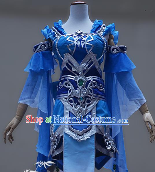 A Chinese Ghost Story Garment Costumes Ancient Female Swordsman Clothing Gama Cosplay Fairy Blue Dress