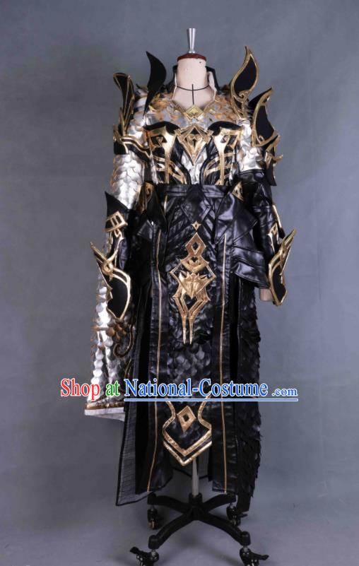 China Ancient Swordswoman Clothing Jian Xia Qing Yuan Armor Cosplay Female General Garment Costumes