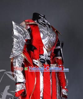 China Cosplay Female General Garment Costumes Ancient Swordswoman Clothing Jian Xia Qing Yuan Xue He Armor