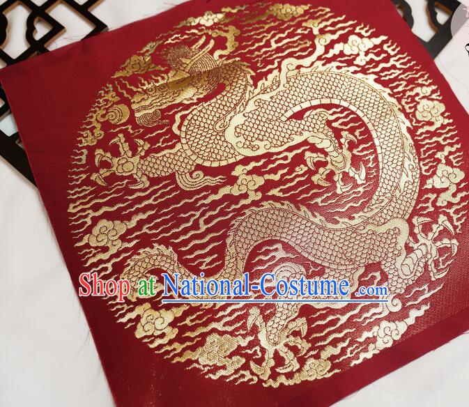 China Traditional Drapery Classical Dragon Pattern Brocade Fabric Ancient Costume Silk Fabrics