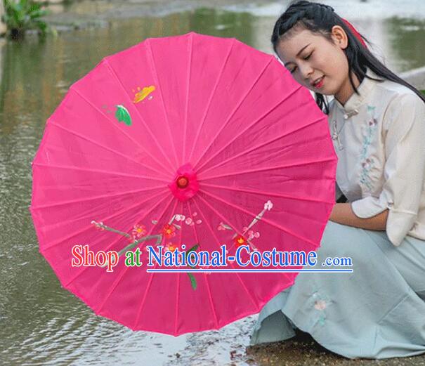 Top Chinese Classical Dance Umbrella Hand Painting Silk Umbrella Stage Performance Flower Umbrella