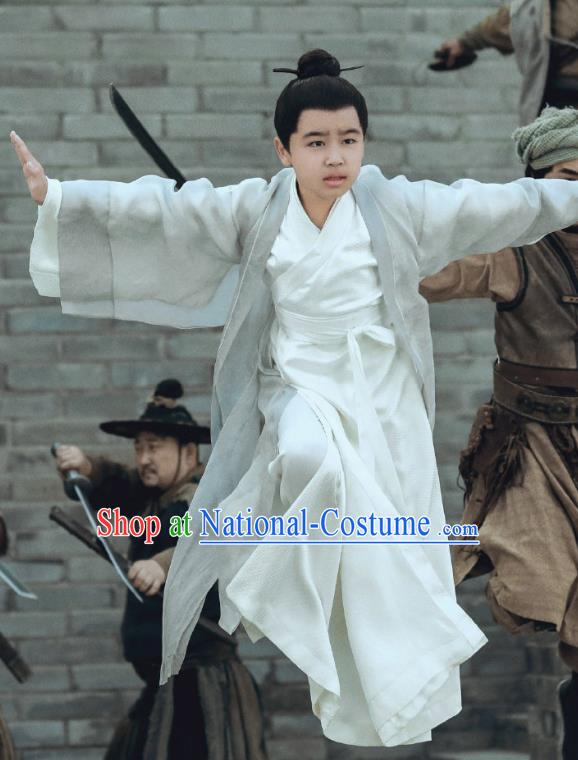 Chinese Ancient Young Hero Clothing Swordsman Costume TV Series Sword Snow Stride Taoist Garments