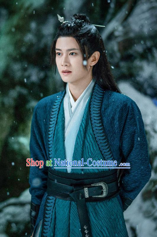 Chinese Ancient Swordsman Clothing Xian Xia TV Series The Blue Whisper Chang Yi Garment Costumes