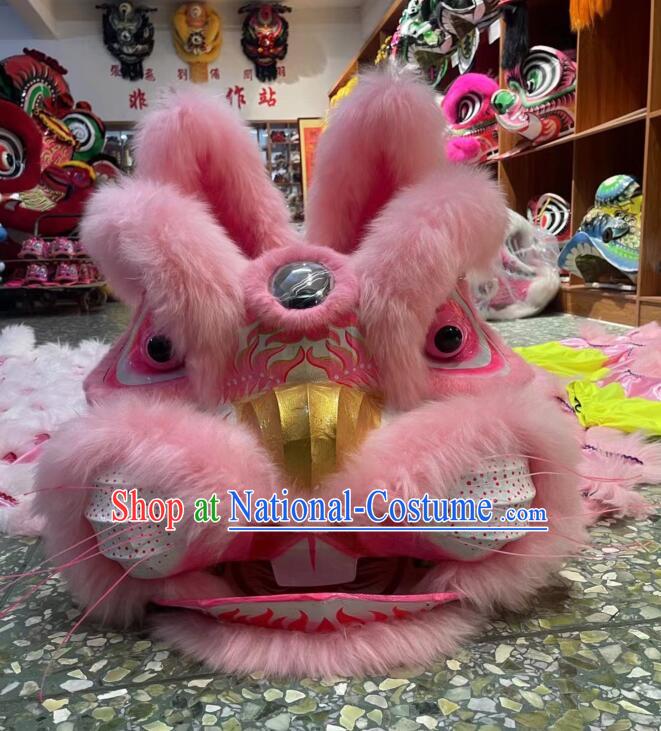 Top Chinese New Year Grand Opening and Happy Celebration Pink Rabbit Dance Costumes Dancing Lion Complete Set