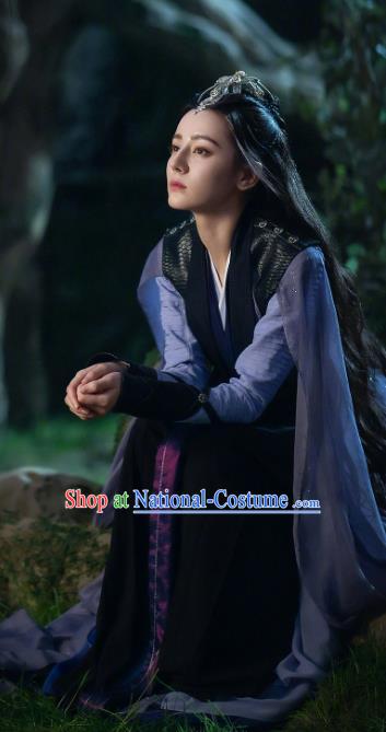 Chinese Ancient Swordswoman Clothing Xian Xia TV Series Demon Master Apparel The Blue Whisper Ji Yunhe Garment Costumes