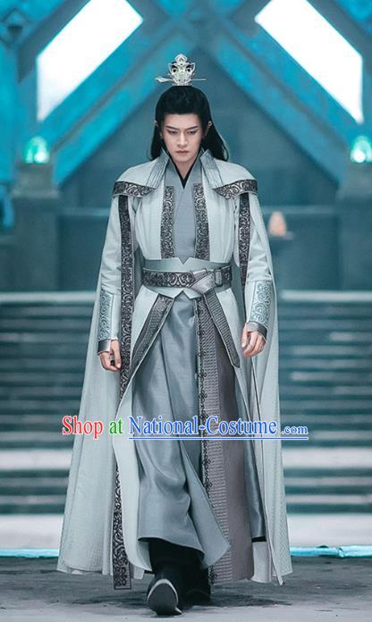 Chinese TV Series The Blue Whisper Chang Yi Garment Costumes Ancient Swordsman Clothing Xian Xia General Apparel