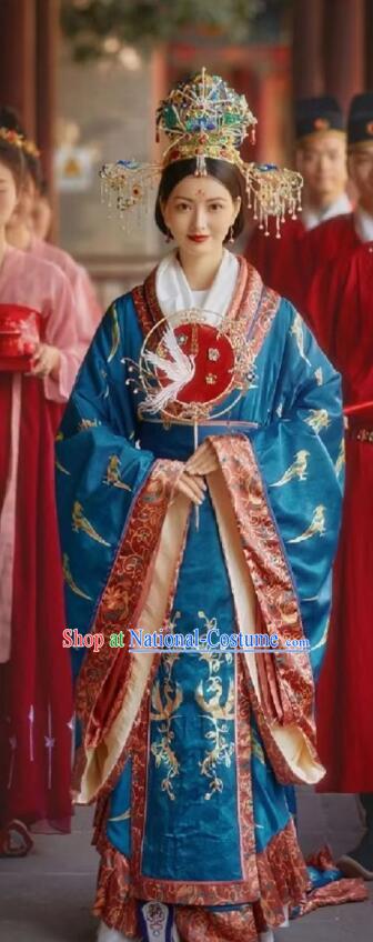 Chinese Traditional Wedding Garment Costumes Ancient Empress Dress Tang Dynasty Women Wedding Attires