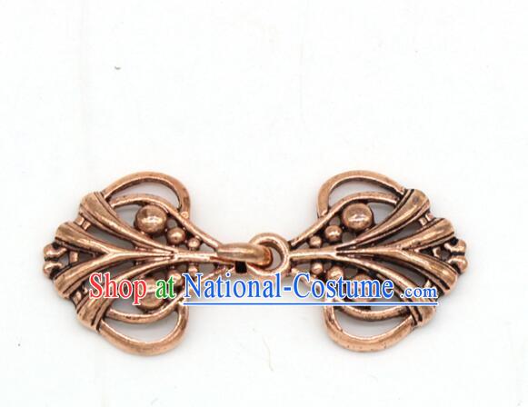 European Vintage Mantle Clasps Top Handmade Metal Buttons Cloak Couple Hooks