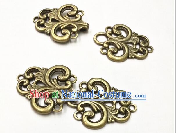 Chinese Mantle Phoenix Tail Clasps Top Handmade Metal Buttons Cloak Couple Hooks