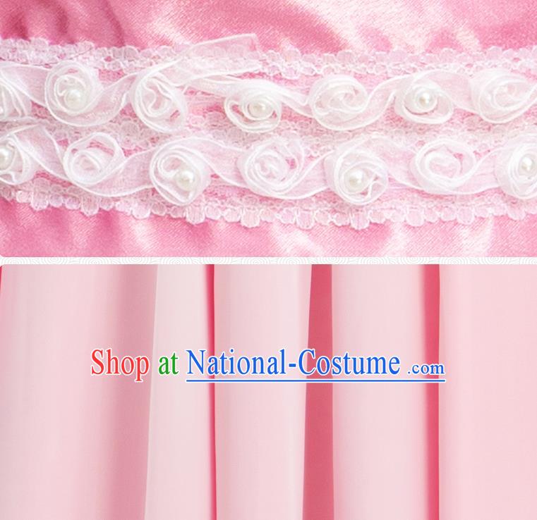 Chinese Ancient Goddess Clothing Han Dynasty Princess Garment Costumes Traditional Pink Hanfu Dress