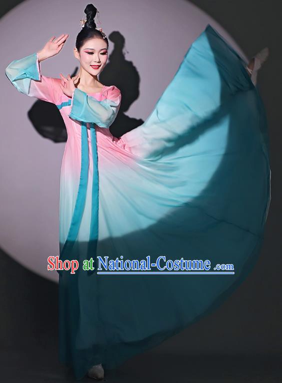 Chinese Classical Dance Garment Fan Dance Pink Dress Dancing Competition Clothing