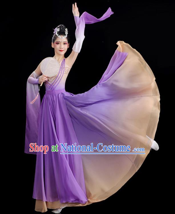 Chinese Classical Dance Clothing Woman Solo Dance Purple Dress Fairy Dance Costume Stage Performance Fashion