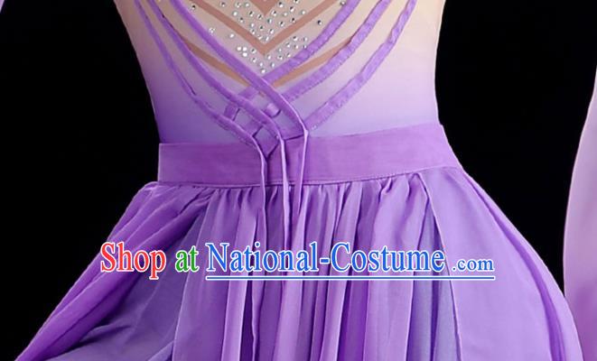 Chinese Classical Dance Clothing Woman Solo Dance Purple Dress Fairy Dance Costume Stage Performance Fashion