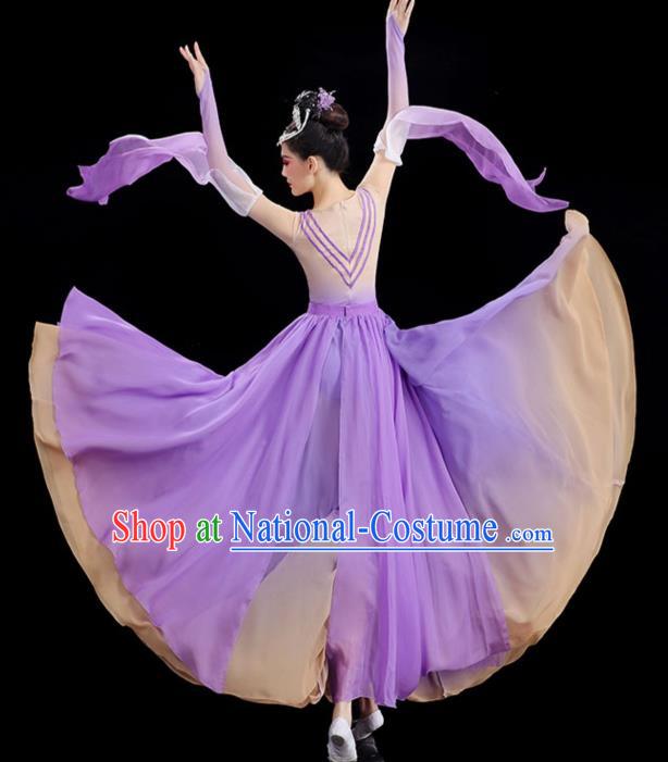 Chinese Classical Dance Clothing Woman Solo Dance Purple Dress Fairy Dance Costume Stage Performance Fashion