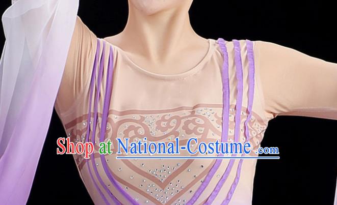 Chinese Classical Dance Clothing Woman Solo Dance Purple Dress Fairy Dance Costume Stage Performance Fashion