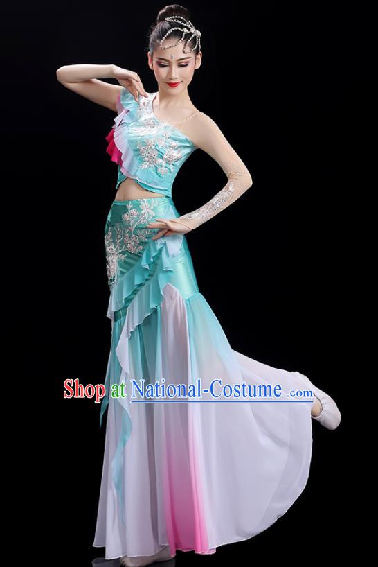 Chinese Stage Performance Outfit Peacock Dance Clothing Woman Solo Dance Dress Dai Nationality Dance Costume