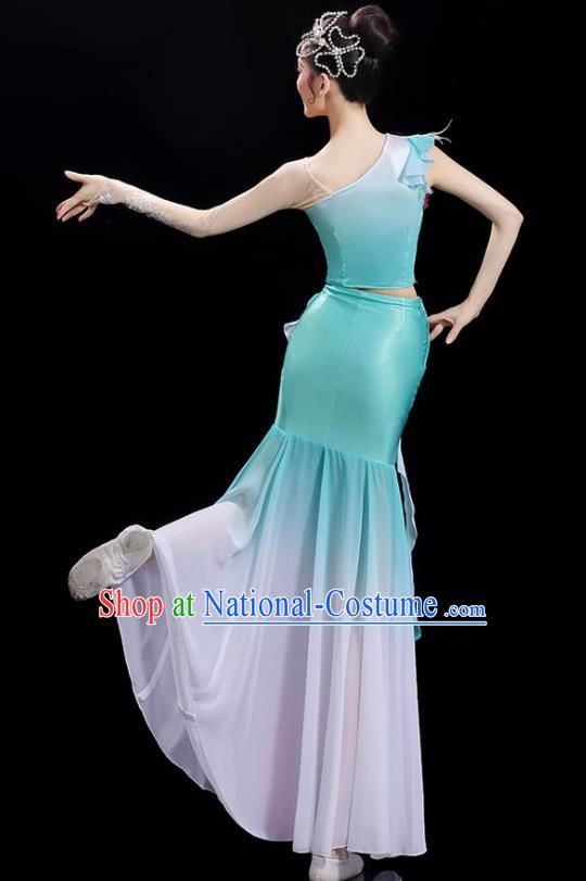 Chinese Stage Performance Outfit Peacock Dance Clothing Woman Solo Dance Dress Dai Nationality Dance Costume