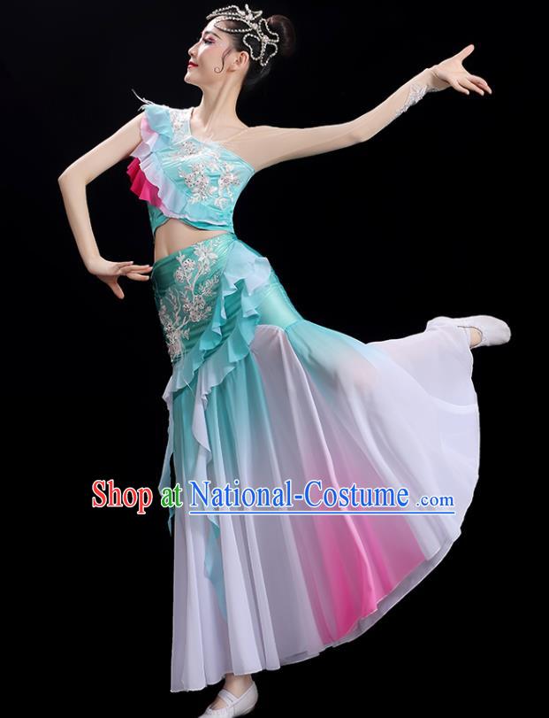 Chinese Stage Performance Outfit Peacock Dance Clothing Woman Solo Dance Dress Dai Nationality Dance Costume