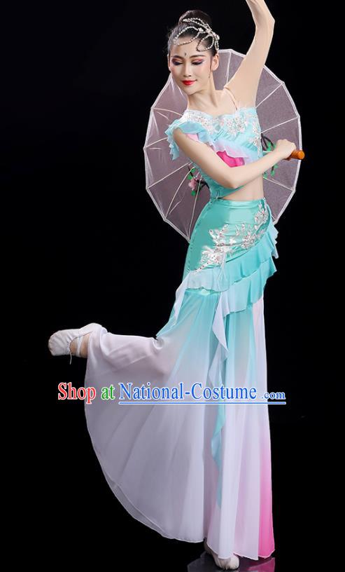 Chinese Stage Performance Outfit Peacock Dance Clothing Woman Solo Dance Dress Dai Nationality Dance Costume