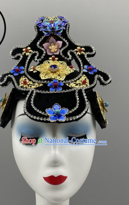 Chinese Meng Hui Gui ZI Headdress Woman Solo Dance Headpieces Classical Dance Hair Jewelries