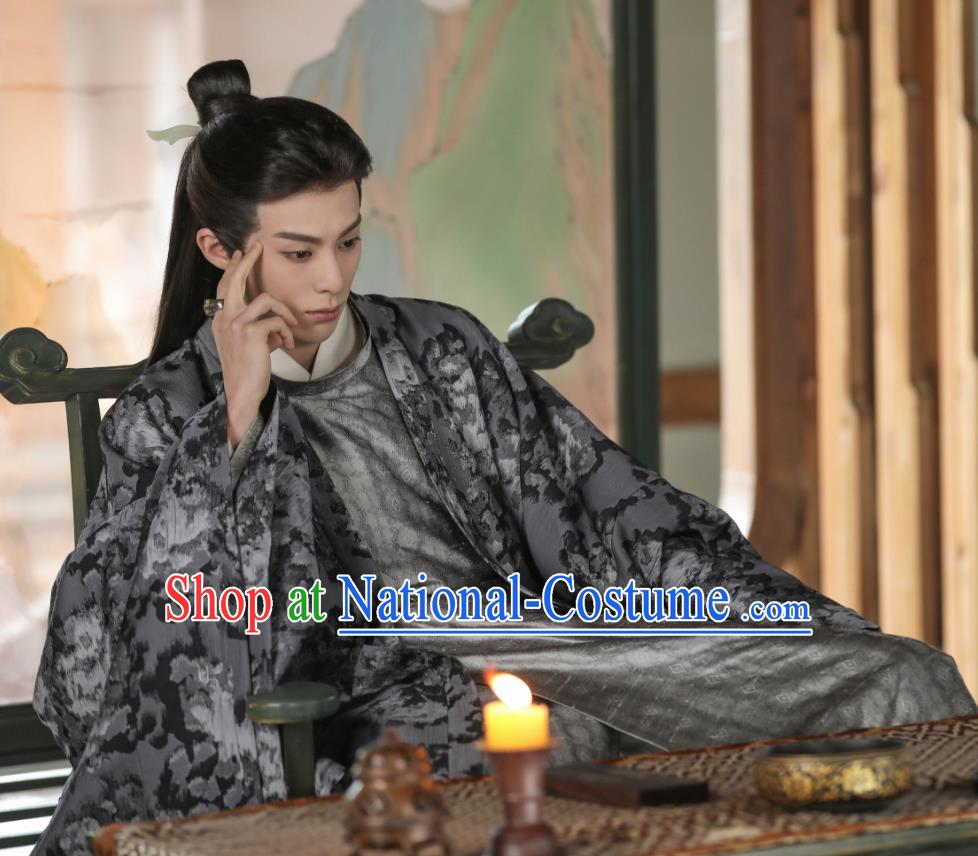 Chinese TV Series Love Between Fairy and Devil Dongfang Qing Cang Clothing Ancient Demon Lord Garment Costumes Traditional Hanfu Garments