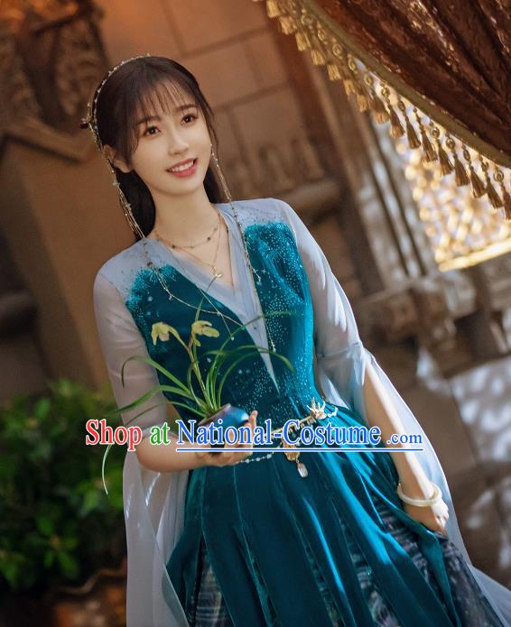 Chinese Ancient Princess Garment Costumes Traditional Hanfu Dress TV Series Love Between Fairy and Devil Xiao Lan Hua Clothing