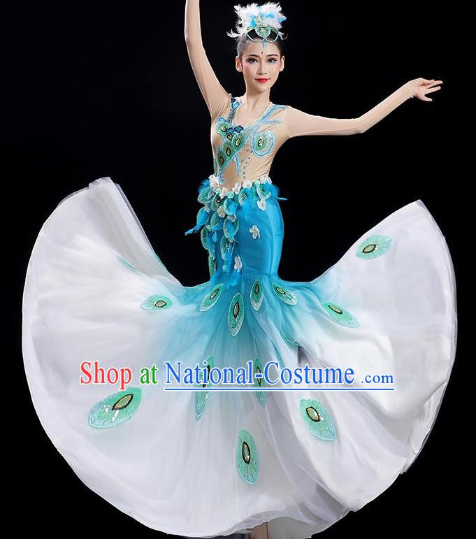 Chinese Yunnan Ethnic Dance Fashion Classical Dance Costume Peacock Dance Dress Dai Nationality Dance Clothing