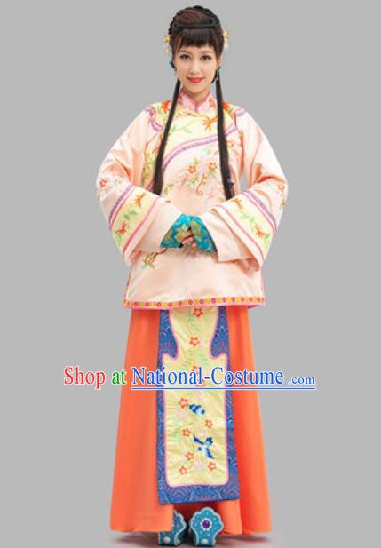 Chinese TV Series Xiu He Suit Ancient Young Mistress Garment Costume Late Qing Dynasty Rich Beauty Pink Dress