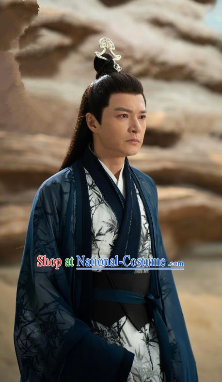 Chinese Ancient Swordsman Hero Clothing TV Series The Blue Whisper Ning Ruo Chu Garment Costumes