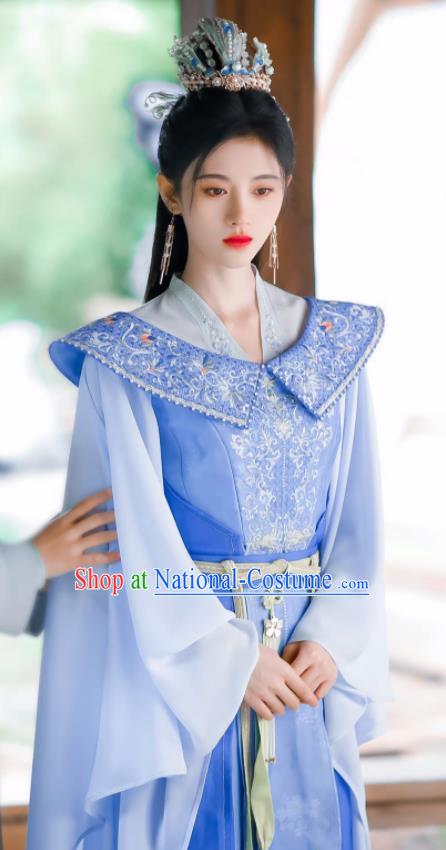 Chinese Romance Series Rebirth For You Jiang Bao Ning Replica Costumes Ancient Hanfu Dress Princess Jia Nan Garments and Headpieces