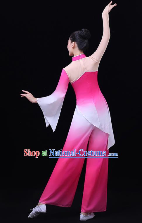 China Fan Dance Costume Umbrella Dance Pink Dress Outfit Classical Dance Clothing