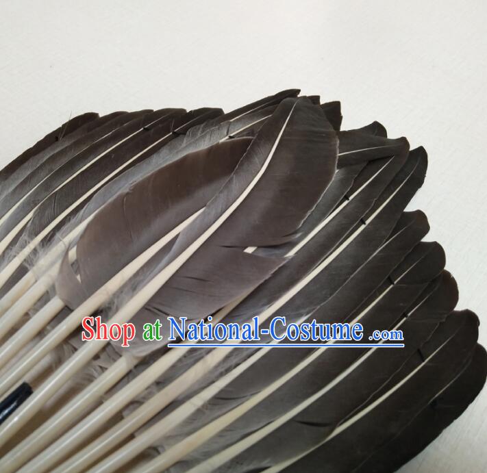 Traditional Handmade Chinese Feather Fans Zhuge Liang Fan Eight Trigrams Fan for Men