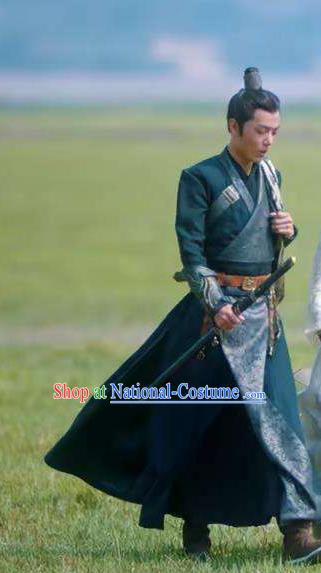 Chinese Traditional Young General Garments TV Series The Wolf Ji Chong Replica Costumes Ancient Swordsman Clothing