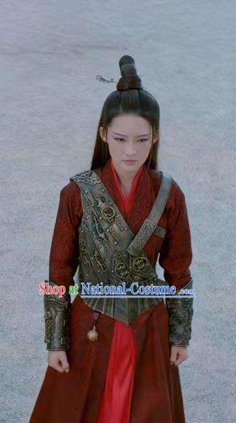 Chinese TV Series The Wolf Ma Zhaixing Armor Costumes Ancient Swordswoman Clothing Traditional Female General Garments