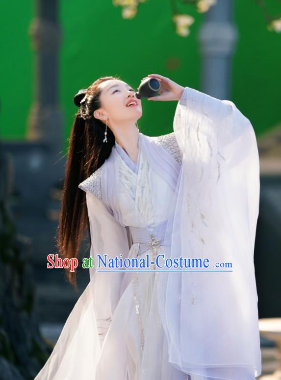 Chinese Xianxia TV Series Ancient Love Poetry Shang Gu Costumes Ancient Goddess Clothing Traditional Heaven Fairy Dress Garments