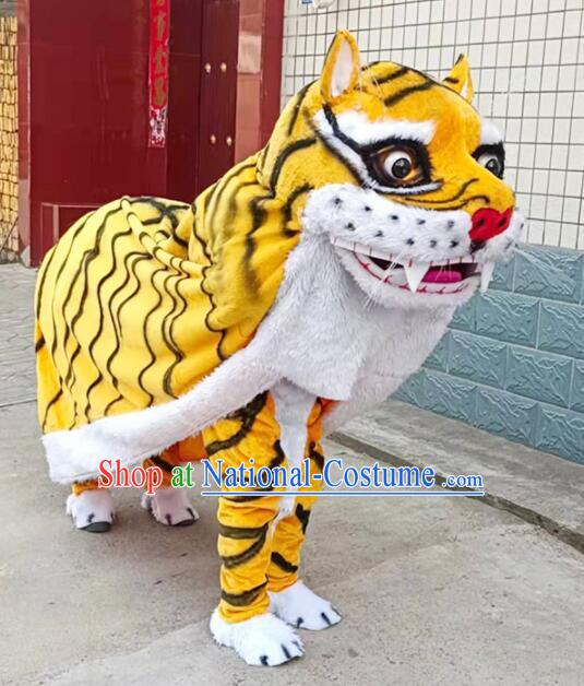 Top Festival Entertainment Outfits Chinese Traditional Tiger Dance Costumes Tiger Head for Adult