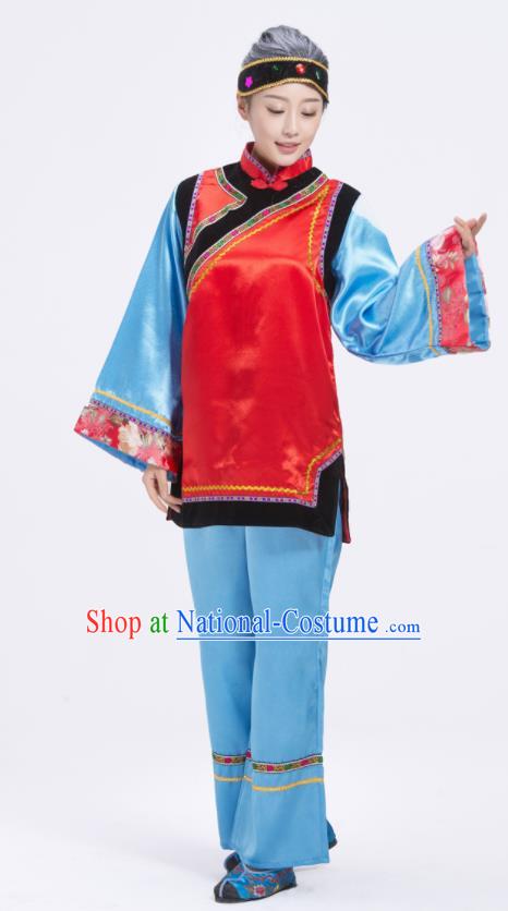 Chinese Lantern Festival Yangko Performance Outfits Folk Dance Costumes Ancient Landlord Shiva Clothing