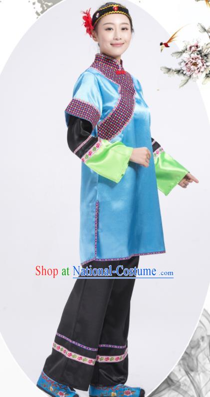 Chinese Lantern Festival Yangko Dance Costumes Ancient Woman Matchmaker Clothing Stage Performance Outfits