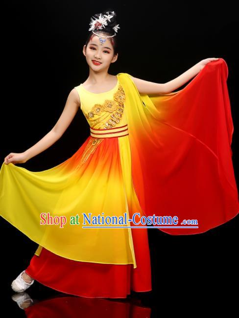 Chinese Opening Dance Garment Costume Chorus Singing Dress Classical Dancewear Children Modern Dance Clothing