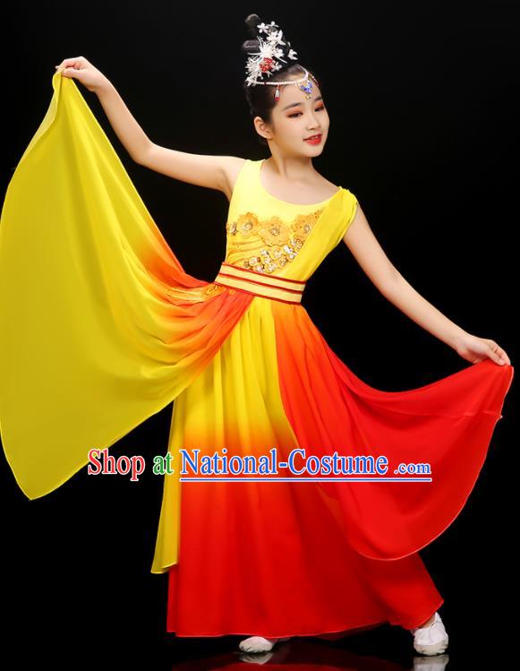 Chinese Opening Dance Garment Costume Chorus Singing Dress Classical Dancewear Children Modern Dance Clothing