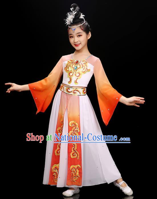 Chinese Fan Dance Dress Uniform Traditional Dancewear Children Classical Dance Clothing Beauty Dance Garment Costume