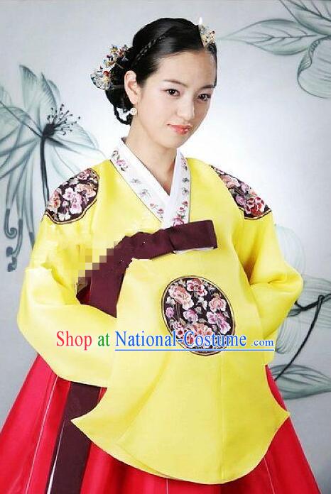 Korean Traditional Costumes Court Garment Empress Hanbok Complete Set